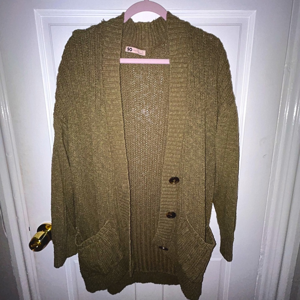Green Knit Cardigan